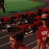 Trumpets doing pushups after a Cornell score
