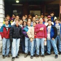 In front of Sa's sub shop before a game '93
